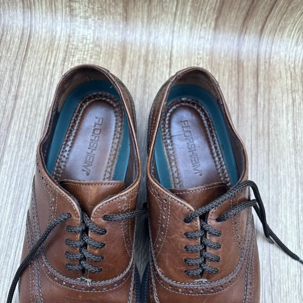 Florsheim Men’s Brown  Leather Wingtip Oxford‎ Comfort Shoes Size 8 D